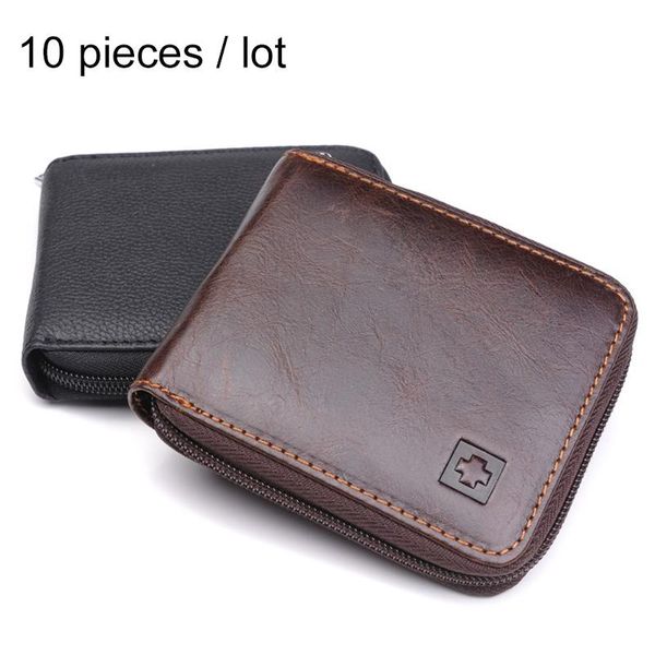 card holders 10pcs/lot zipper short wallet men genuine leather coin purse rfid protection holder brand travel bifold r9, Brown;gray
card holders 10pcs/lot zipper short wallet men genuine leather coin purse rfid protection holder brand travel bifold r9, Brown;gray