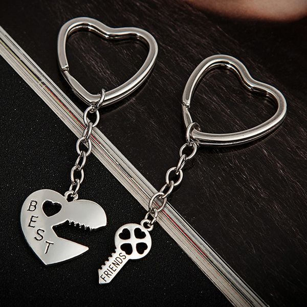 key chain friends heart-shaped couple splicing lock pair, Silver 
key chain friends heart-shaped couple splicing lock pair, Silver