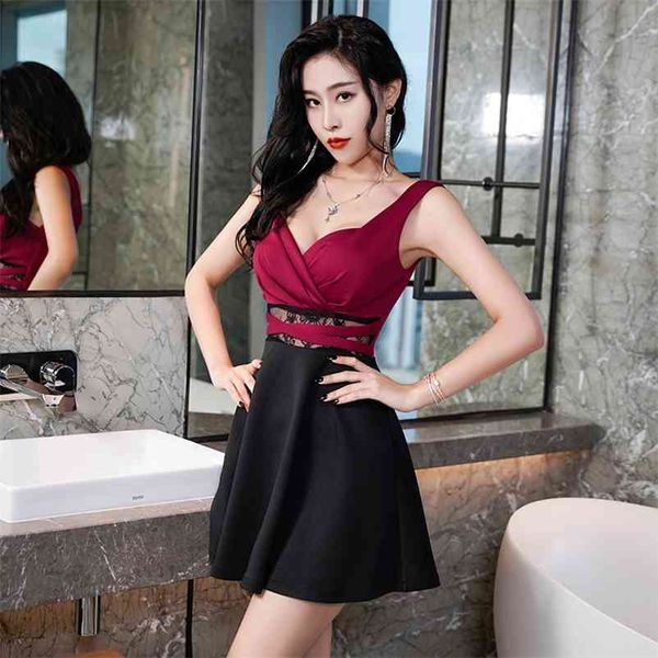 nightclub women's dress summer night low-cut deep v waist cover office lady polyester knee-length 210603, Black;gray
nightclub women's dress summer night low-cut deep v waist cover office lady polyester knee-length 210603, Black;gray