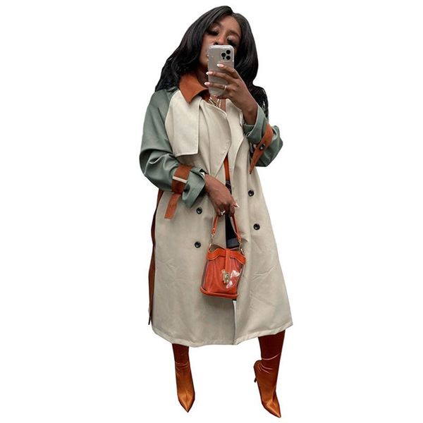 women's trench coats 2021 chic spring autumn long coat women double breasted slim lapel female outerwear fashion windbreaker, Tan;black
women's trench coats 2021 chic spring autumn long coat women double breasted slim lapel female outerwear fashion windbreaker, Tan;black