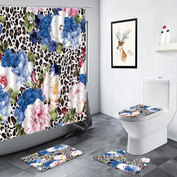 shower curtains flowers leopard curtain wildlife animal floral plant creative bathroom decor carpet non-slip foot rug toilet bath mat set
shower curtains flowers leopard curtain wildlife animal floral plant creative bathroom decor carpet non-slip foot rug toilet bath mat set