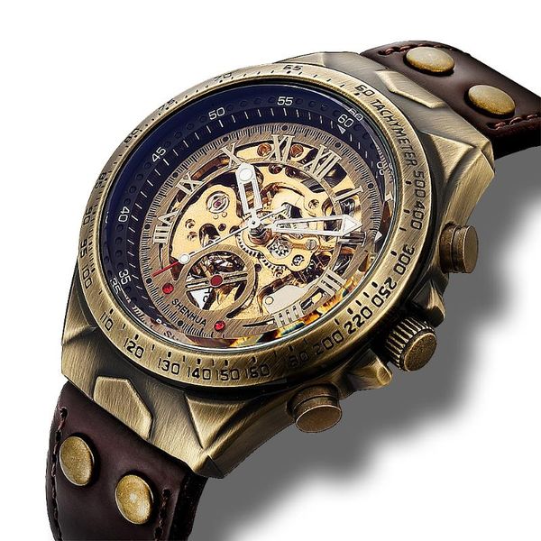 wristwatches men's skeleton automatic watch for men male mechanical retro leather bracelet transparent vintage bronze watches, Slivery;brown
wristwatches men's skeleton automatic watch for men male mechanical retro leather bracelet transparent vintage bronze watches, Slivery;brown