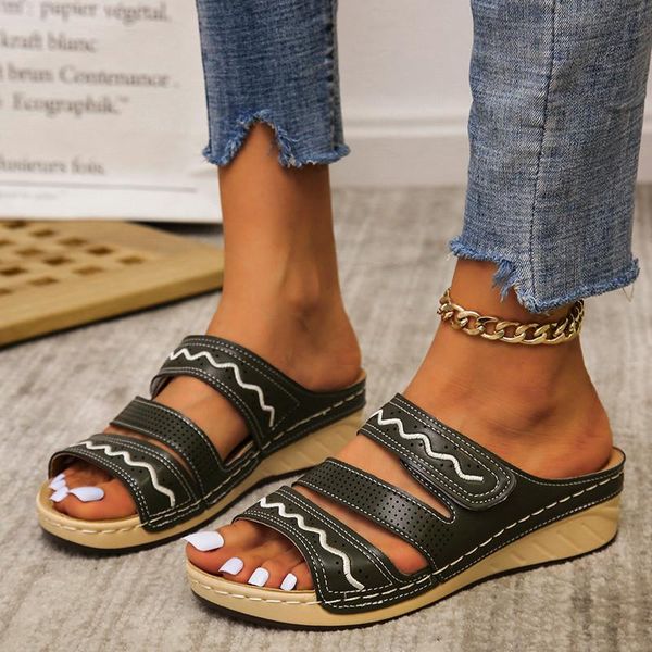 sandals wedge slippers women shoes 2021 summer peep toe fashion platform outdoor casual flip flops sandalias mujer, Black
sandals wedge slippers women shoes 2021 summer peep toe fashion platform outdoor casual flip flops sandalias mujer, Black
