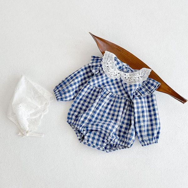 jumpsuits princess sweet lace baby girl romper jumpsuit long sleeves lapel plaid bodysuit spring autumn toddler clothes, Blue
jumpsuits princess sweet lace baby girl romper jumpsuit long sleeves lapel plaid bodysuit spring autumn toddler clothes, Blue