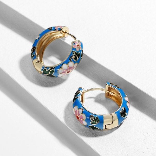 hoop & huggie 1 pair earring delicate floral print circle skin-friendly shiny, Golden;silver
hoop & huggie 1 pair earring delicate floral print circle skin-friendly shiny, Golden;silver