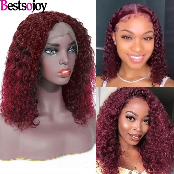 lace wigs curly bob wig burgundy kinky 13x1 t part short 99j highlight human hair for women peruvian remy, Black;brown
lace wigs curly bob wig burgundy kinky 13x1 t part short 99j highlight human hair for women peruvian remy, Black;brown