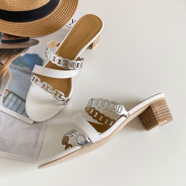 slippers sandals pig nose chain h slippers women's wear 2021 new net red fashion versatile one word middle heel leather sandals zly, Black
slippers sandals pig nose chain h slippers women's wear 2021 new net red fashion versatile one word middle heel leather sandals zly, Black