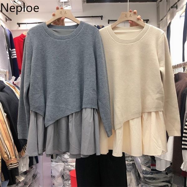 neploe pullovers women loose solid color knitwear patchwork korean fashion sweater casual bat knitted jumper coat 4h013 women's, White;black
neploe pullovers women loose solid color knitwear patchwork korean fashion sweater casual bat knitted jumper coat 4h013 women's, White;black