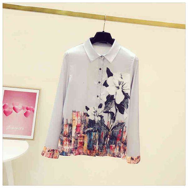 women's blouses & shirts spring elegant female autumn floral printing designer long sleeves c807, White
women's blouses & shirts spring elegant female autumn floral printing designer long sleeves c807, White