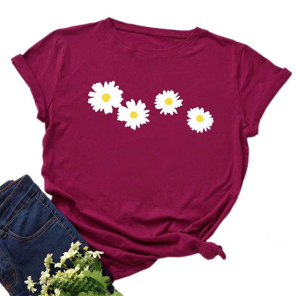 women's t-shirt yt 100% cotton short sleeves round neck daisy graphic summer women streetwear harajuku tee shirt s-5xl loose tshirt, White
women's t-shirt yt 100% cotton short sleeves round neck daisy graphic summer women streetwear harajuku tee shirt s-5xl loose tshirt, White