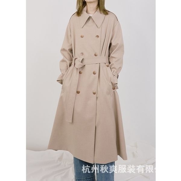 2021 spring new heavy industry double breasted windbreaker women's middle and long korean lapel fashion temperament coat women, Black
2021 spring new heavy industry double breasted windbreaker women's middle and long korean lapel fashion temperament coat women, Black
