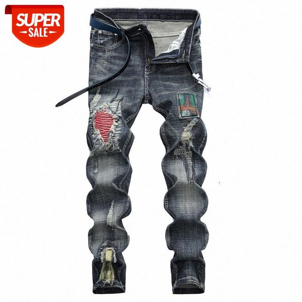 european and american jeans men's nostalgic ripped patch locomotive autumn winter clothing #yi98, Blue
european and american jeans men's nostalgic ripped patch locomotive autumn winter clothing #yi98, Blue