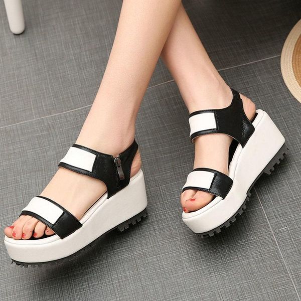 sandals 2021 spring summer women thick bottom casual movement platform zipper shoes big size 33-43, Black
sandals 2021 spring summer women thick bottom casual movement platform zipper shoes big size 33-43, Black
