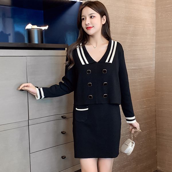 women's sweaters make early autumn web celebrity knitted suits female little lazy brim minus age twinset sweater a skirt dkae, White;black
women's sweaters make early autumn web celebrity knitted suits female little lazy brim minus age twinset sweater a skirt dkae, White;black