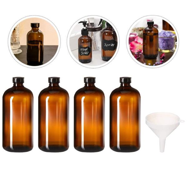 storage bottles & jars 4pcs brown glass reagent bottle small mouth sample with 1 funnel
storage bottles & jars 4pcs brown glass reagent bottle small mouth sample with 1 funnel