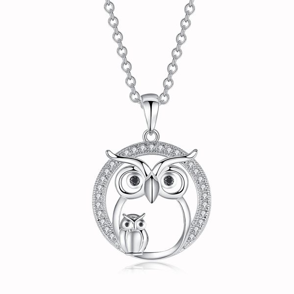 new design copper owl necklace wish fashion micro inlaid hollow pendant for women clavicle chain, Silver
new design copper owl necklace wish fashion micro inlaid hollow pendant for women clavicle chain, Silver