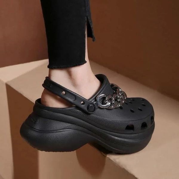 sandals cute summer platform slippers women beach non slip comfortable lightweight outdoor metal chain girls, Black
sandals cute summer platform slippers women beach non slip comfortable lightweight outdoor metal chain girls, Black