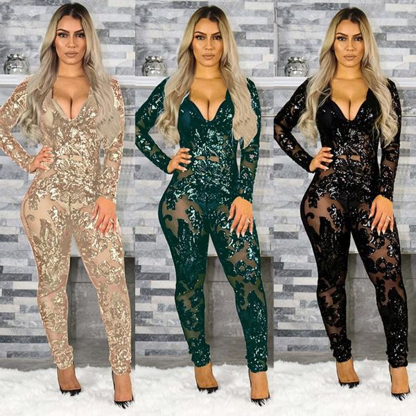 ueteey jumpsuit v-neck shining sequin long sleeve women's jumpsuits & rompers, Black;white
ueteey jumpsuit v-neck shining sequin long sleeve women's jumpsuits & rompers, Black;white