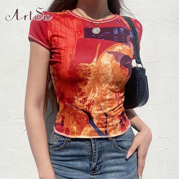 women's t-shirt harajuku crop summer y2k streetwear short sleeve o neck slim printed t-shirts women 90s basic casual tee shirt ts5, White
women's t-shirt harajuku crop summer y2k streetwear short sleeve o neck slim printed t-shirts women 90s basic casual tee shirt ts5, White