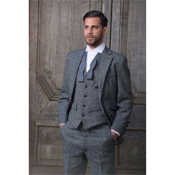 men's suits & blazers elegant gray tweed formal male suit classic fine fit to the custom fashion of men tuxedo homme attire hombre men&, White;black
men's suits & blazers elegant gray tweed formal male suit classic fine fit to the custom fashion of men tuxedo homme attire hombre men&, White;black