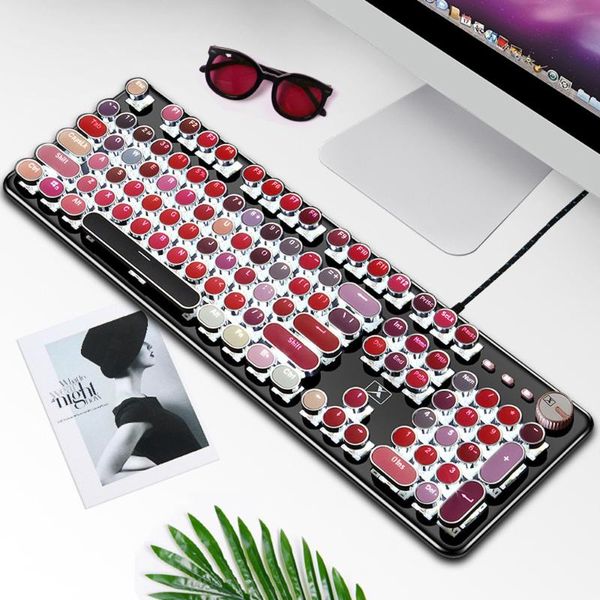 wired 104 keys punk usb mechanical metal gamer gaming lipstick keyboard lapdeskkeyboards
wired 104 keys punk usb mechanical metal gamer gaming lipstick keyboard lapdeskkeyboards