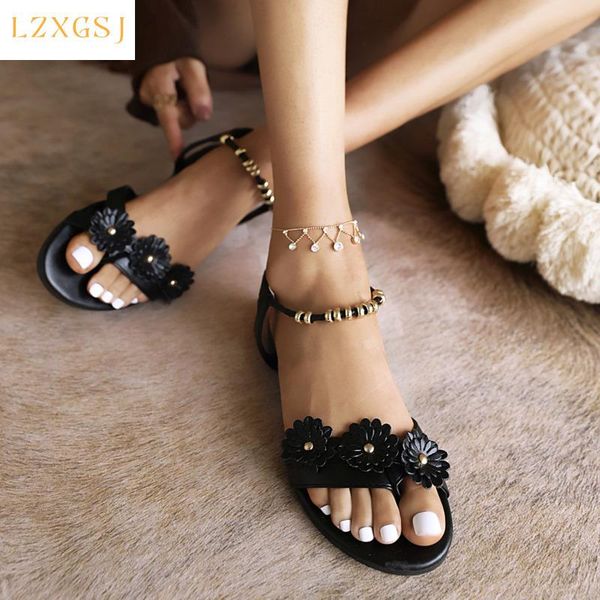 sandals summer comfortable flats women's 2021 slip-on flower sandalias fashion casual women flat shoes, Black
sandals summer comfortable flats women's 2021 slip-on flower sandalias fashion casual women flat shoes, Black
