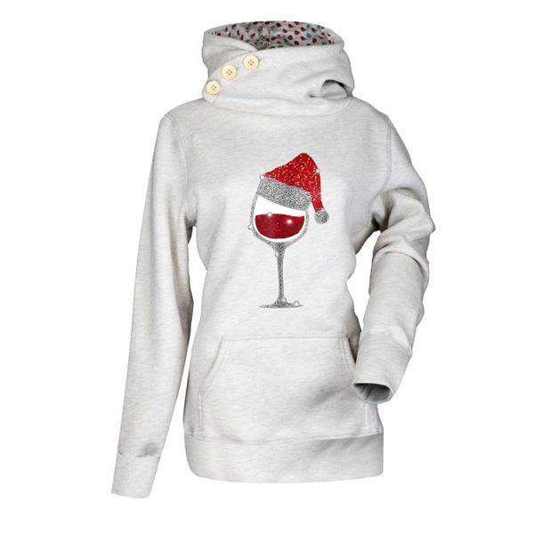 women's hoodies & sweatshirts wine glass printed sweatshirt women with pocket long sleeve christmas hooded pullover high collar jumpers, Black
women's hoodies & sweatshirts wine glass printed sweatshirt women with pocket long sleeve christmas hooded pullover high collar jumpers, Black