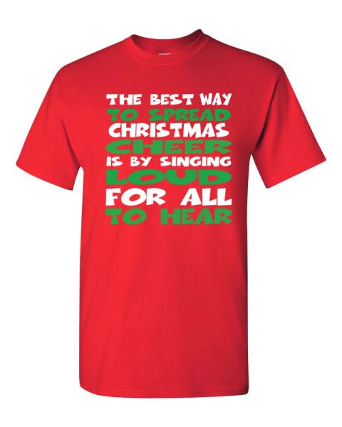 the way to spread christmas cheer sing loud elf movie men's tee shirt 752, White;black
the way to spread christmas cheer sing loud elf movie men's tee shirt 752, White;black