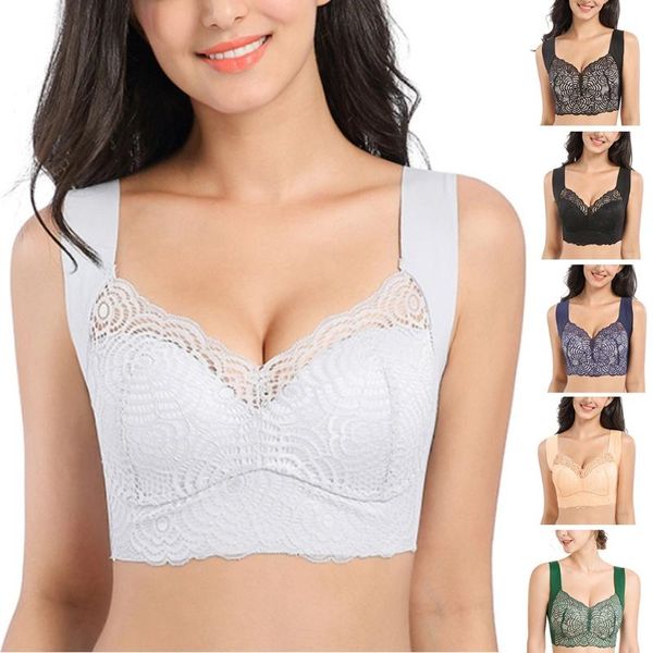 bras women plus size wireseamless bra hollow floral lace push up padded underwear full coverage brassiere crop top, Red;black
bras women plus size wireseamless bra hollow floral lace push up padded underwear full coverage brassiere crop top, Red;black