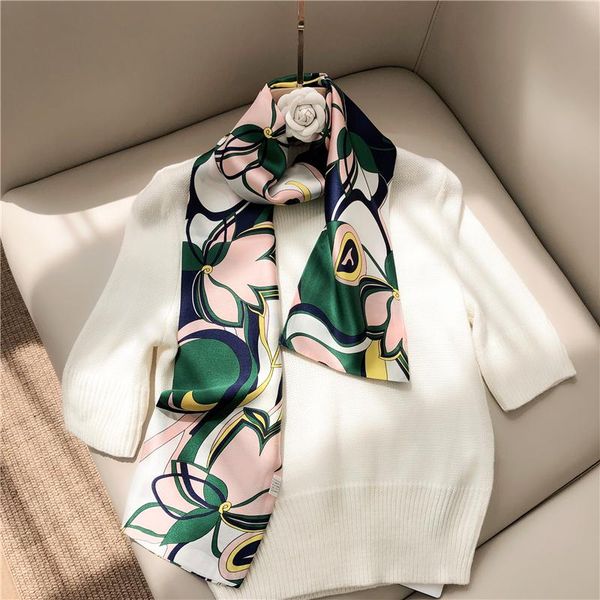 scarves 2021 japanese scarf narrow long imitation women silk scarfs hair ribbon tied double printing bussiness, Blue;gray
scarves 2021 japanese scarf narrow long imitation women silk scarfs hair ribbon tied double printing bussiness, Blue;gray