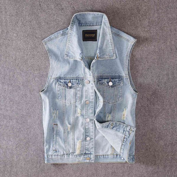 vests british style fashion retro light blue ripped denim vest streetwear hip hop sleeveless casual jackets men, Black;white
vests british style fashion retro light blue ripped denim vest streetwear hip hop sleeveless casual jackets men, Black;white
