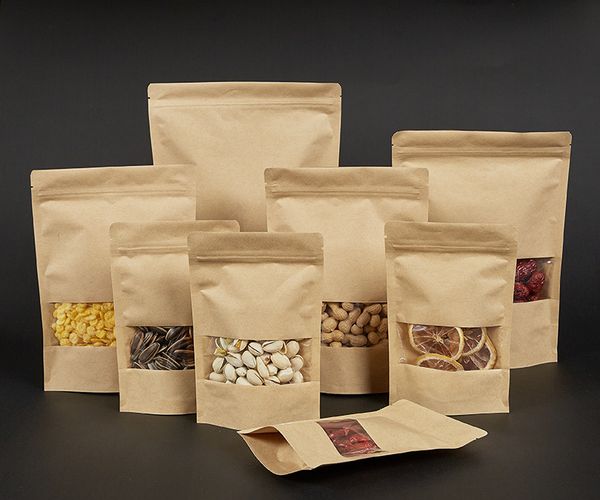 brown kraft paper stand up retail bags heat sealable resealable zip pouch food storage packaging bag with tear notch
brown kraft paper stand up retail bags heat sealable resealable zip pouch food storage packaging bag with tear notch