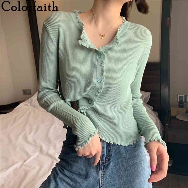 colorfaith new women's sweaters autumn winter solid fashionable buttons casual short cardigans sweet pink knitwear swc887 210413, White;black
colorfaith new women's sweaters autumn winter solid fashionable buttons casual short cardigans sweet pink knitwear swc887 210413, White;black