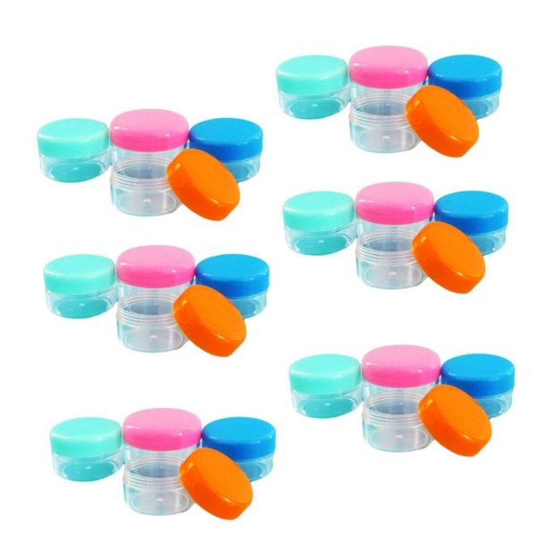 storage bottles & jars 60 pcs 20g comestic cream dispenser transparent bottle leakproof container with colored cover for travel trip (mix
storage bottles & jars 60 pcs 20g comestic cream dispenser transparent bottle leakproof container with colored cover for travel trip (mix