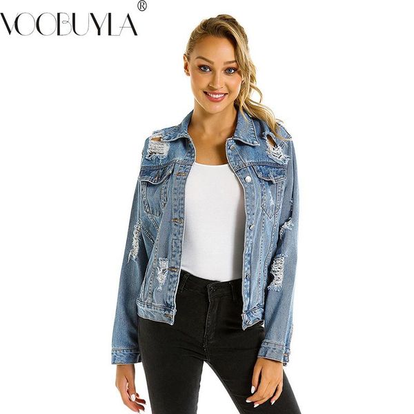 women's jackets voobuyla 2021 causal ripped holes bleach denim jacket women casual long sleeve single breast slim personality vintage b, Black;brown
women's jackets voobuyla 2021 causal ripped holes bleach denim jacket women casual long sleeve single breast slim personality vintage b, Black;brown