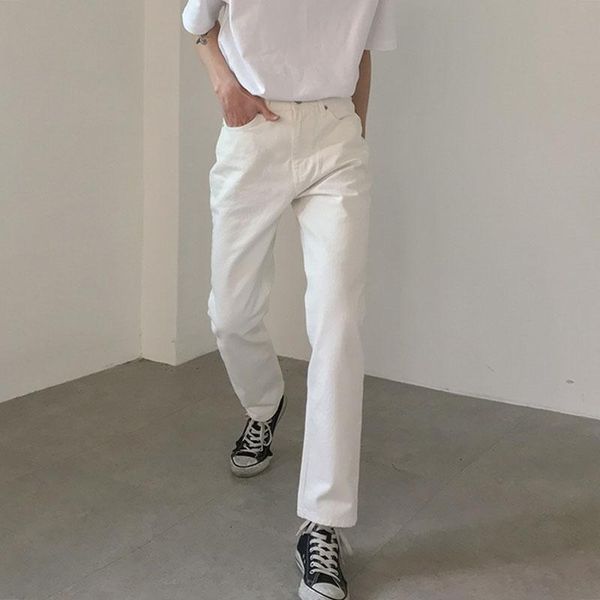 men casual white straight ankle length pant male japan korea streetwear vintage fashion pants zipper midweight polyester mid, Black
men casual white straight ankle length pant male japan korea streetwear vintage fashion pants zipper midweight polyester mid, Black