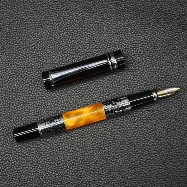 black-orange silver flower amber 0.5mm standard nib fountain pen school supplies calligraphy business sign ink pens
black-orange silver flower amber 0.5mm standard nib fountain pen school supplies calligraphy business sign ink pens