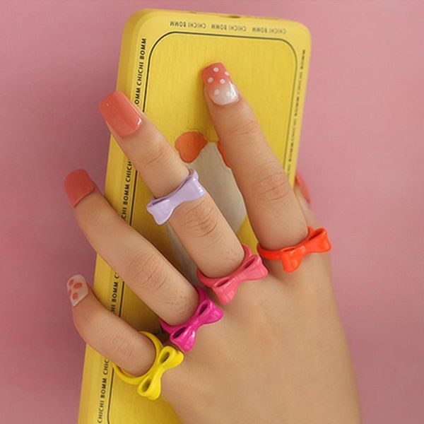 wedding rings ins fashion sweet handmade drip glazed candy color bow shape metal open ring for women cute jewelry gifts, Slivery;golden
wedding rings ins fashion sweet handmade drip glazed candy color bow shape metal open ring for women cute jewelry gifts, Slivery;golden