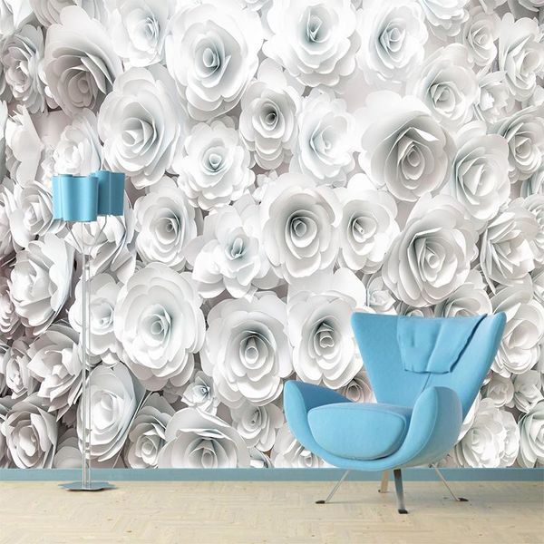 wallpapers custom po wallpaper painting 3d white rose flowers wall murals living room tv sofa backdrop paper modern home decor
wallpapers custom po wallpaper painting 3d white rose flowers wall murals living room tv sofa backdrop paper modern home decor