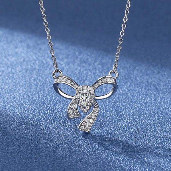creative necklace women's fashion full of diamonds and micro inlaid pendant temperament diamond bow necklaces, Silver
creative necklace women's fashion full of diamonds and micro inlaid pendant temperament diamond bow necklaces, Silver