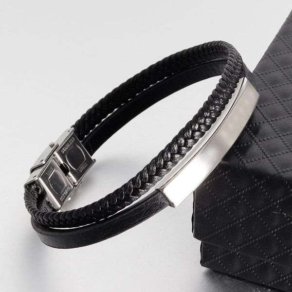 charm bracelets leather bracelet for men 316l stainless steel style safety clasp wristband vintage fashion jewelry gift, Golden;silver
charm bracelets leather bracelet for men 316l stainless steel style safety clasp wristband vintage fashion jewelry gift, Golden;silver