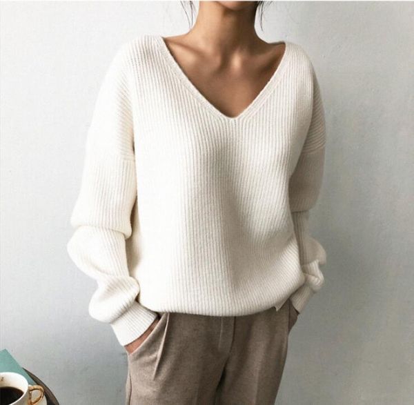 women's sweaters autumn winter women sweater casual knitted pullover warm elegant chic female loose oversize cashmere basic jumper pul, White;black
women's sweaters autumn winter women sweater casual knitted pullover warm elegant chic female loose oversize cashmere basic jumper pul, White;black