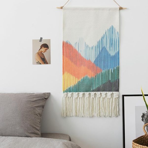 tapestries macrame tapestry woven nordic ins cotton color printed hand-knotted tassel wall decoration boho decor
tapestries macrame tapestry woven nordic ins cotton color printed hand-knotted tassel wall decoration boho decor