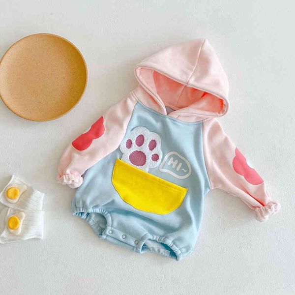 autumn winter toddler clothing baby girls footprints hooded rompers kids girl printed thicken 210429, Blue
autumn winter toddler clothing baby girls footprints hooded rompers kids girl printed thicken 210429, Blue