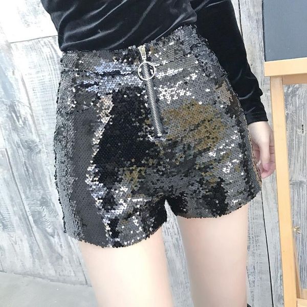 women's shorts silver shiny fashion sequin high waist o-ring zip bodycon women skinny party club raves pole dance, White;black
women's shorts silver shiny fashion sequin high waist o-ring zip bodycon women skinny party club raves pole dance, White;black