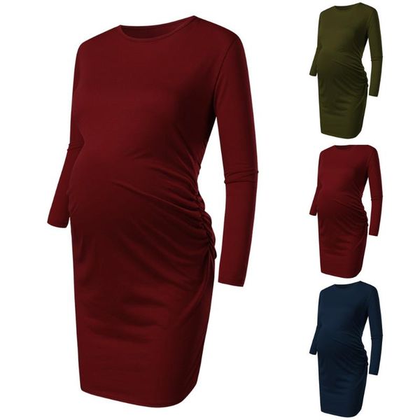 maternity & tees pregnancy winter dress women's long sleeve round dresses ruched clothing zwangerschaps kleding, White
maternity & tees pregnancy winter dress women's long sleeve round dresses ruched clothing zwangerschaps kleding, White