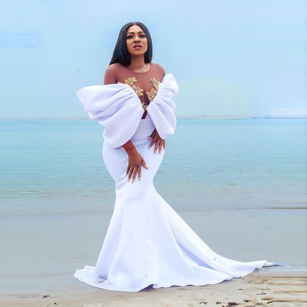 party dresses aso ebi mermaid prom with sheer scoop beads appliques bow styles puffy sleeves plus size evening dress black girls gowns, White;black
party dresses aso ebi mermaid prom with sheer scoop beads appliques bow styles puffy sleeves plus size evening dress black girls gowns, White;black