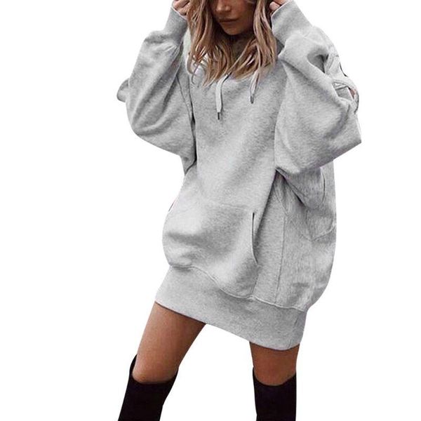 womens winter warm long sleeve hoodies dress solid color drawstring pullover tunic oversized loose sweatshirt with pocket women's & sw, Black
womens winter warm long sleeve hoodies dress solid color drawstring pullover tunic oversized loose sweatshirt with pocket women's & sw, Black
