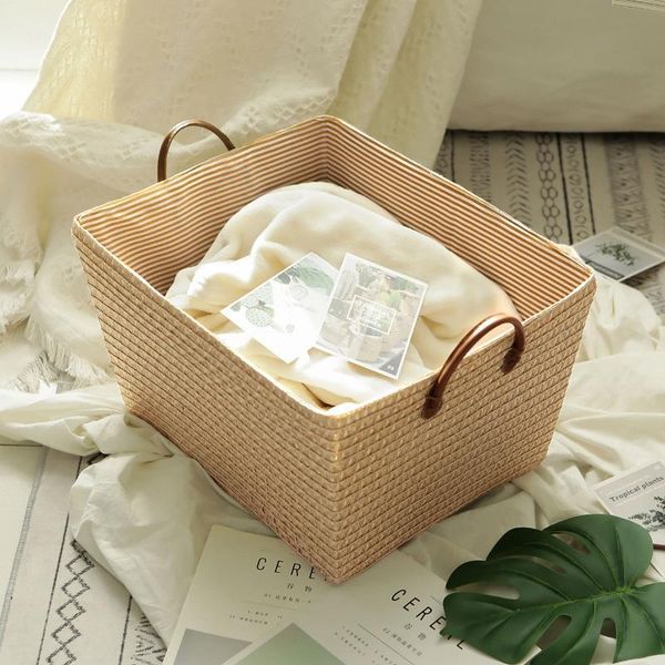 storage baskets handmade basket woven laundry toys sundries box household books container with handle
storage baskets handmade basket woven laundry toys sundries box household books container with handle