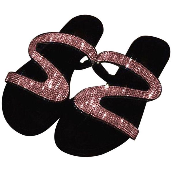 slippers 2021 rhinestone bright diamond crystal hollow flat slide ladies open toe comfort slip on outdoor beach sandals, Black
slippers 2021 rhinestone bright diamond crystal hollow flat slide ladies open toe comfort slip on outdoor beach sandals, Black